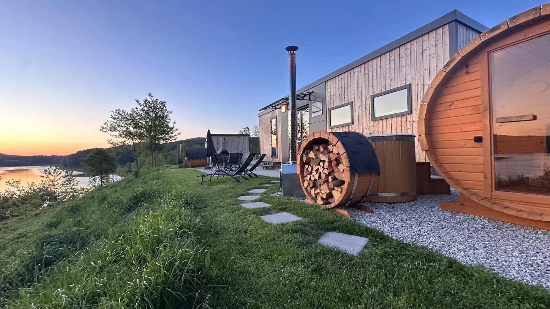 Feriendorf Seeblick - Premium Tinyhouse Mit Sauna Und Hottub Neunburg vorm Wald Tatil Evi